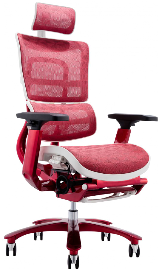 Крісло офісне GT Racer X-815L White/Red (W-52)