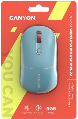 Фото - Миша бездротова Canyon MW-22 Dual Band RGB Wireless Dark Cyan (CNS-CMSW22DC)