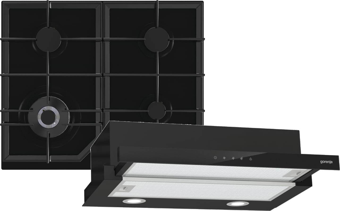 Комплект техники Gorenje Варочная панель + Витяжка встраиваемая Gorenje GTW641KB + TH64E3BG