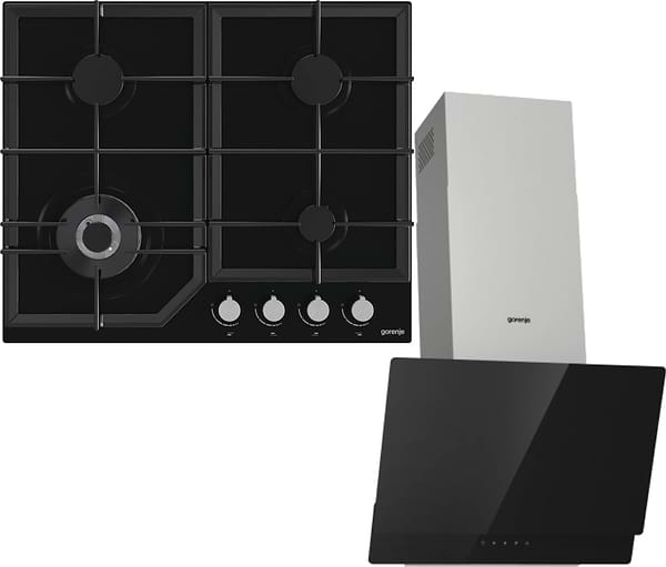 Фото - Комплект техники Gorenje Варочная панель + Витяжка встраиваемая Gorenje GTW641KB + WHI649EXBG