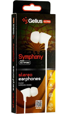 Фото - Навушники вкладиші дротові Gelius Ultra Symphony GU-080 White