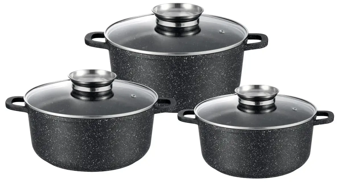 Набор посуды Gusto GT-2404-22/24/26 MARBLE 6пр.