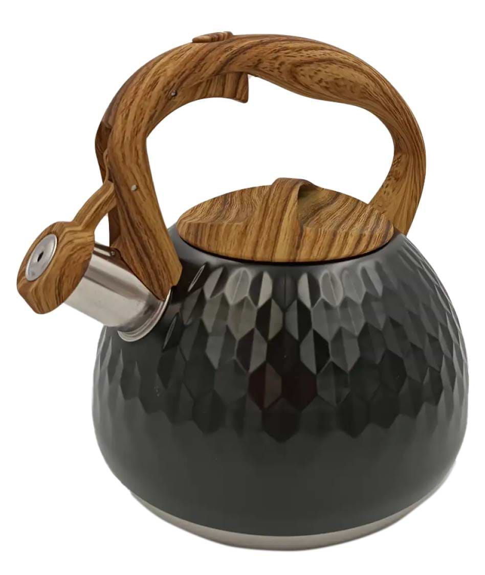 Чайник металевий Gusto Сіріус (чорний) зі свистком 2.8 л (GT-1418-28)