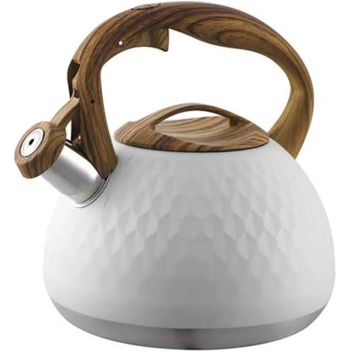 Чайник металевий Gusto Сіріус (білий) зі свистком 2.8 л (GT-1421-28)