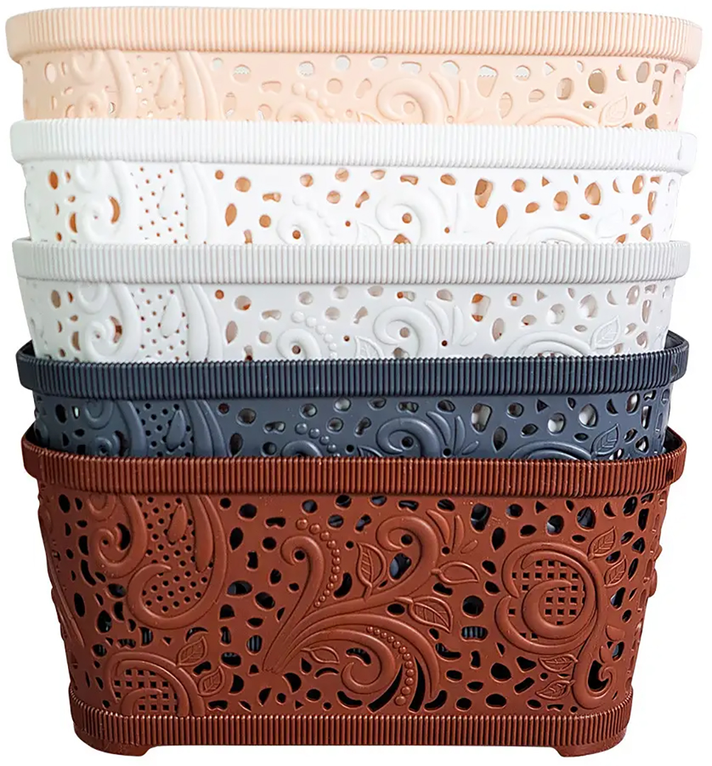 Корзина для зберігання Gusto Ажур 4.7 л 195х300х110 мм в асортименті (GT-4-7)