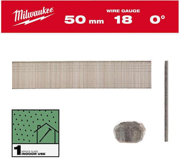 Фото - Цвяхи Milwaukee 18G/50 mm/RC/G/SC1 5000 шт. (4932492556)