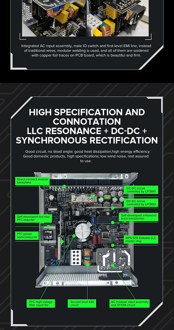 Фото - Блок питания для ПК Gamemax GX-1250 PRO WT (ATX3.0PCIe5.0)