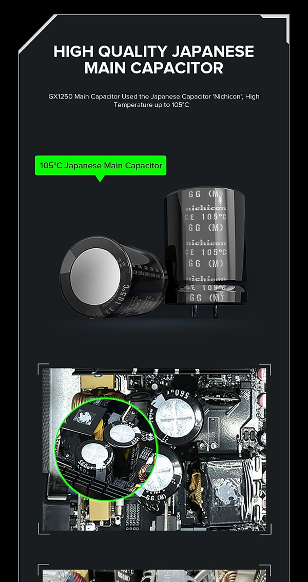 Фото - Блок питания для ПК Gamemax GX-1250 PRO WT (ATX3.0PCIe5.0)