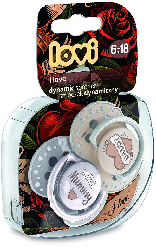 Фото - Динамическая пустышка Lovi 6-18 м-цев 2 шт. I love (22/868)