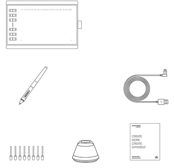 Фото - Графический планшет Huion Inspiroy H1060P+перчатка