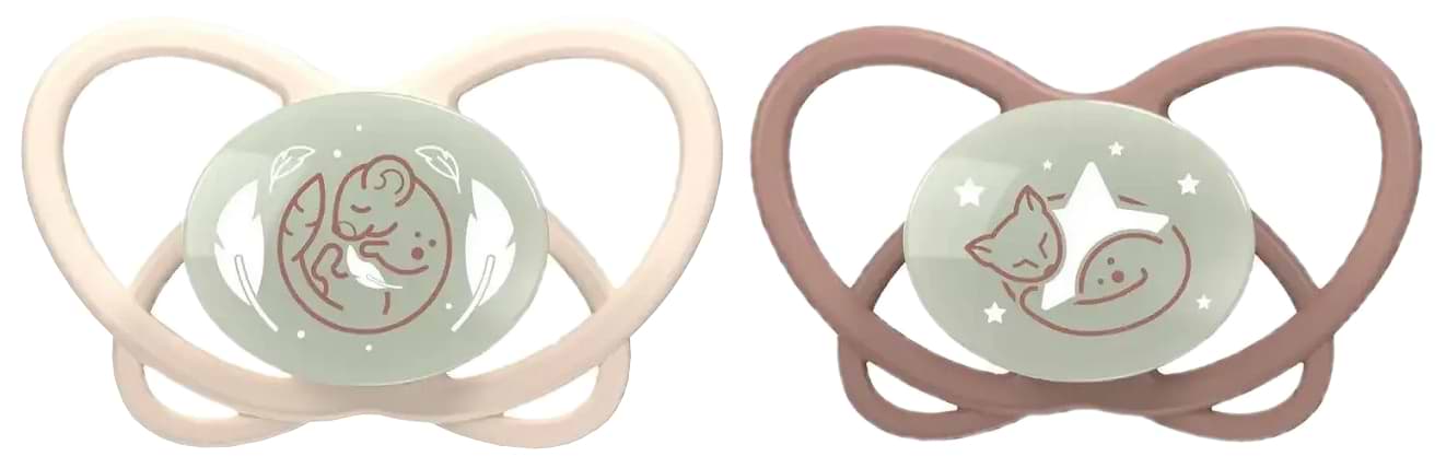 Ортодонтична пустушка NIP Мій метелик НІЧ Бежевий 2 шт. (38653-51)