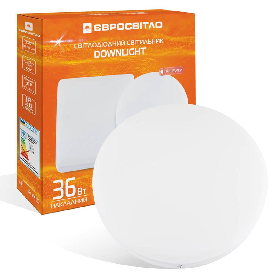 Фото - Світлодіодний світильник Євросвітло LED-SR-220-36 6400К без рамки (000058318)