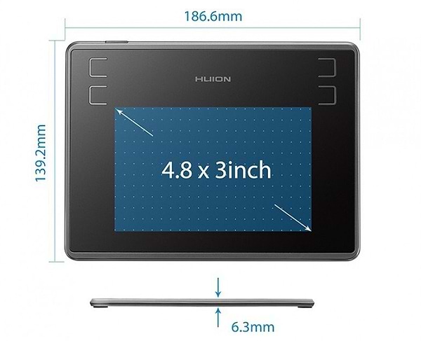 Фото - Графічний планшет Huion H430P Black