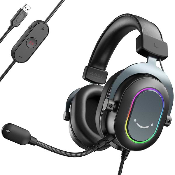 Фото - Гарнитура проводная игровая Fifine Black RGB (H6)