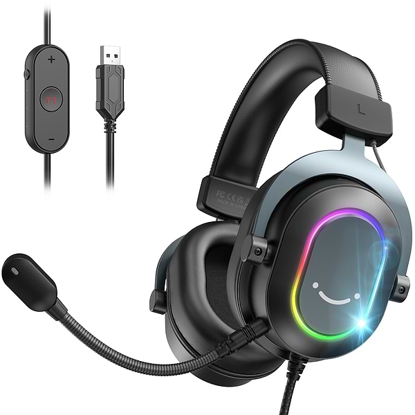 Фото - Гарнитура проводная игровая Fifine Black RGB (H6)