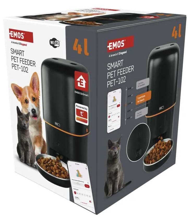 Фото - Смарт-кормушка для животных EMOS Автоматическая GO SMART H6002 4 літра WiFi