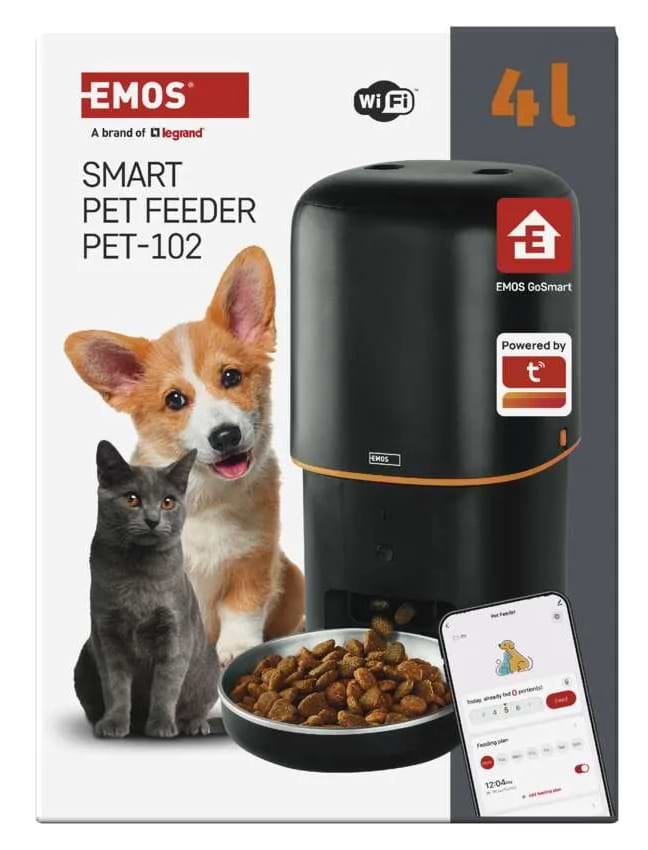 Фото - Смарт-кормушка для животных EMOS Автоматическая GO SMART H6002 4 літра WiFi