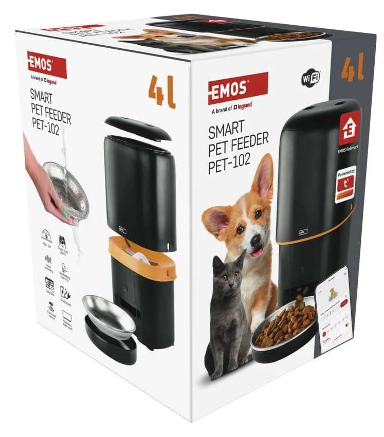 Фото - Смарт-кормушка для животных EMOS Автоматическая GO SMART H6002 4 літра WiFi