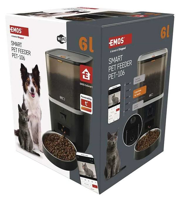 Фото - Смарт-кормушка для животных EMOS Автоматическая с камерой GO SMART H6006 6 литров WiFi