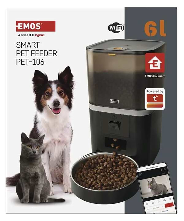 Фото - Смарт-кормушка для животных EMOS Автоматическая с камерой GO SMART H6006 6 литров WiFi