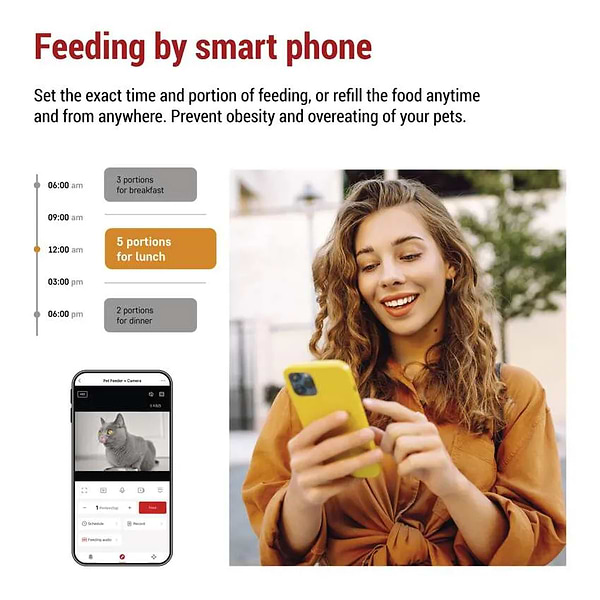 Фото - Смарт-кормушка для животных EMOS Автоматическая с камерой GO SMART H6006 6 литров WiFi
