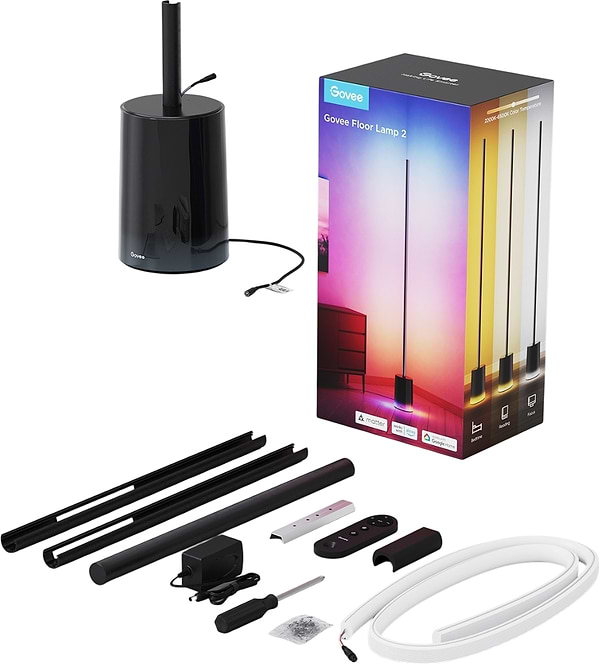 Фото - Умный торшер Govee H607C Floor Lamp 2, 1725Lm, RGBICWW, WI-FI/Bluetooth, Black (H607C311)