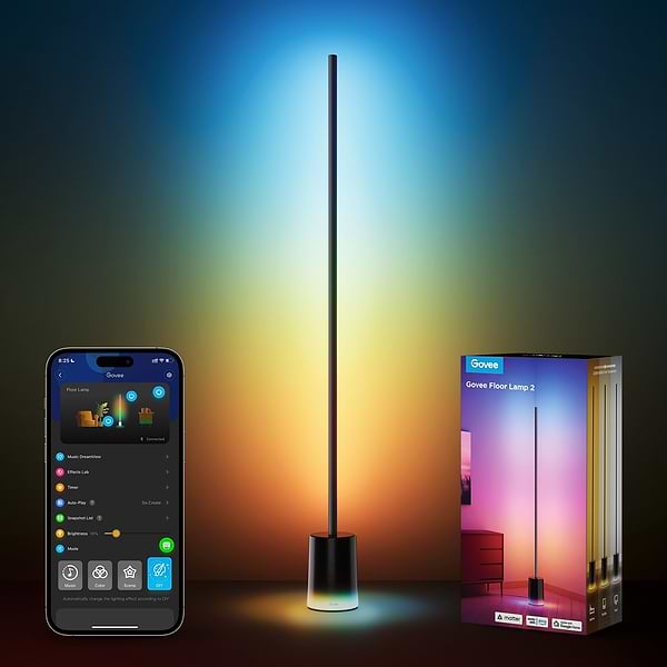 Фото - Умный торшер Govee H607C Floor Lamp 2, 1725Lm, RGBICWW, WI-FI/Bluetooth, Black (H607C311)