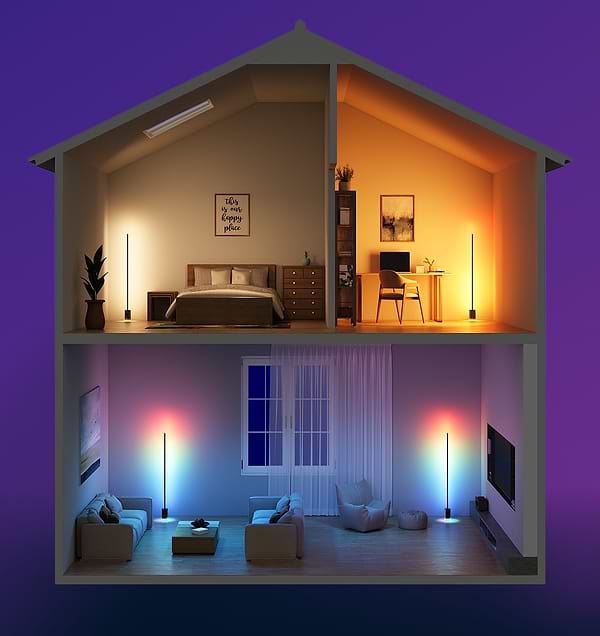 Фото - Умный торшер Govee H607C Floor Lamp 2, 1725Lm, RGBICWW, WI-FI/Bluetooth, Black (H607C311)