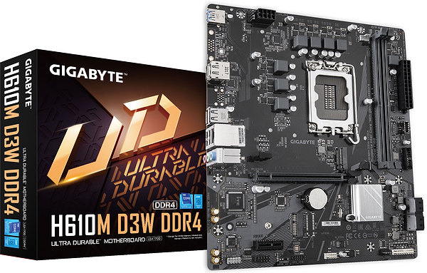 Фото - Материнська плата Gigabyte H610M D3W DDR4