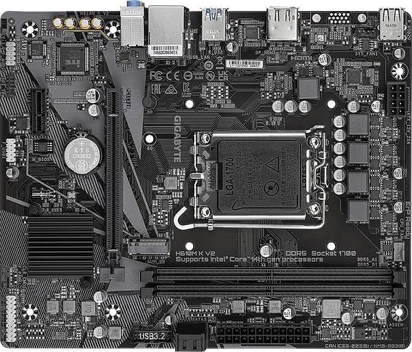 Фото - Материнская плата Gigabyte H610M K V2 DDR5