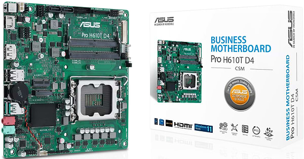 Фото - Материнская плата Asus PRO H610T D4-CSM