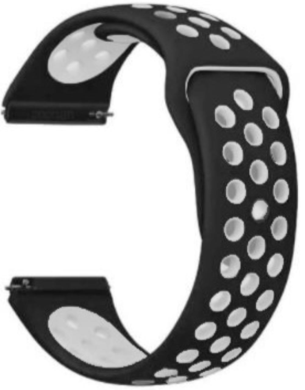 Ремешок для смарт-часов BeCover Vents Style for Huawei Watch GT / GT 2 46mm / GT 2 Pro / GT Active / Honor Watch Magic 1/2 / GS Pro / Dream Black-White (707128)