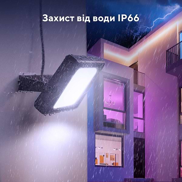 Фото - Розумна лампа Govee набір H7060 LED Smart Flood Lights 4 шт. RGBICWW WI-FI/Bluetooth Black (H7060311)