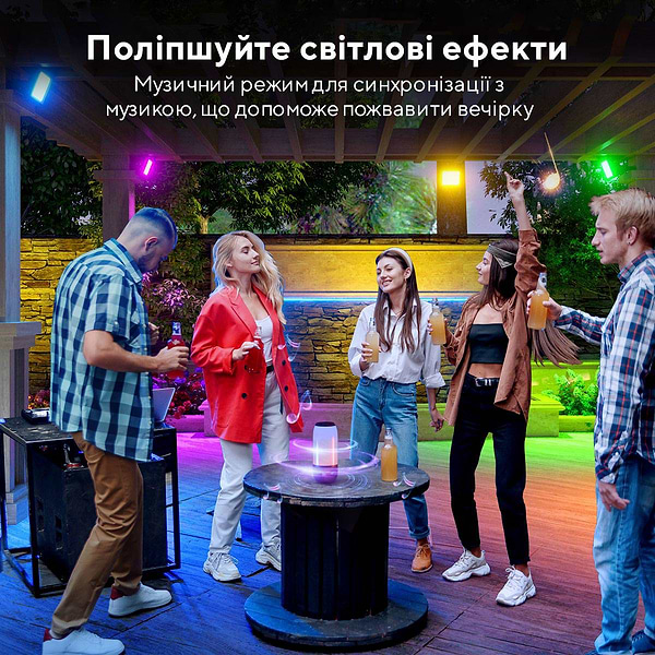 Фото - Розумна лампа Govee набір H7060 LED Smart Flood Lights 4 шт. RGBICWW WI-FI/Bluetooth Black (H7060311)