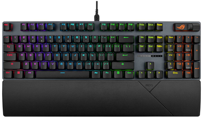 Клавиатура проводная игровая Asus ROG Strix Scope II X NX Snow V2 EN PBT Black (90MP03XF-BKUA20) - Фото 1