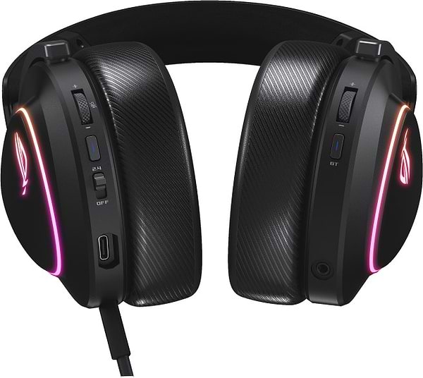 Фото - Гарнитура беспроводная игровая Asus ROG Delta II, 3.5мм/BT/WL RGB 2m Black (90YH03W0-BHUA00)