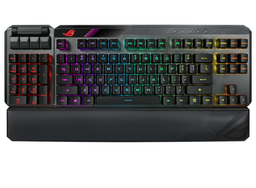 Клавіатура бездротова ігрова Asus ROG CLAYMORE II RD RGB USB/WL EN Black (90MP01W0-BKUA01)