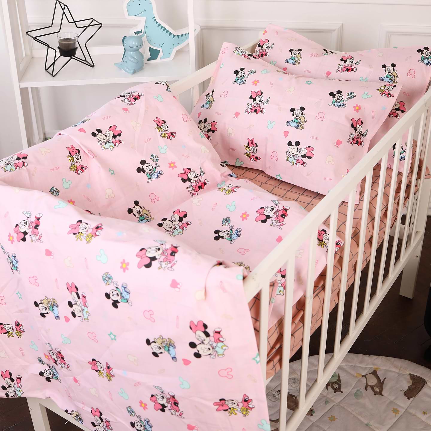 Комплект постільної білизни MirSon Бязь 20-0042 Pink Mikey Mouse 175х210 (2200010272772)