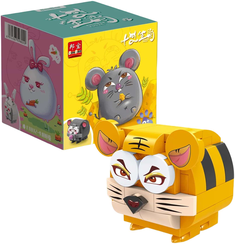 Пластиковый конструктор Banbao "Знаки зодиака" (69 элм.) Тигрик (ET802-3)