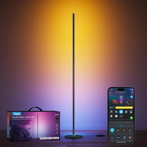 Фото - Умный торшер Govee H8076 Govee Floor Lamp lite, 1000Lm, RGBWW+RGBIC+WW, WI-FI/Bluetooth Black (H8076C13)