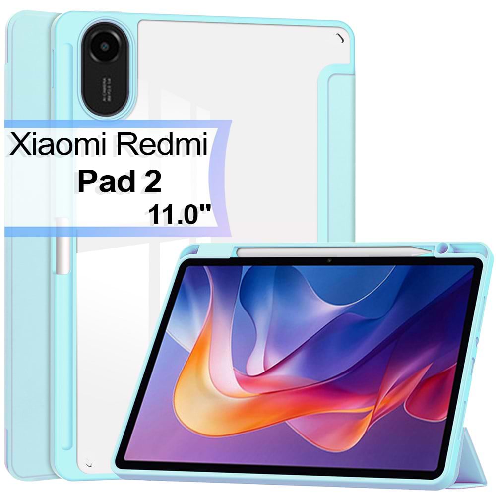 Чехол для планшета BeCover Soft Edge с креплением для стилуса for Xiaomi Redmi Pad 2 11.0" Light Blue (713661)