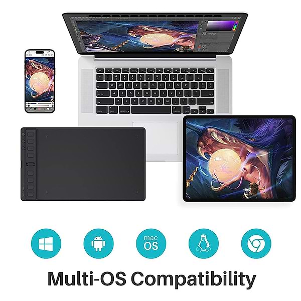 Фото - Графічний планшет Huion Inspiroy 2 M + рукавичка