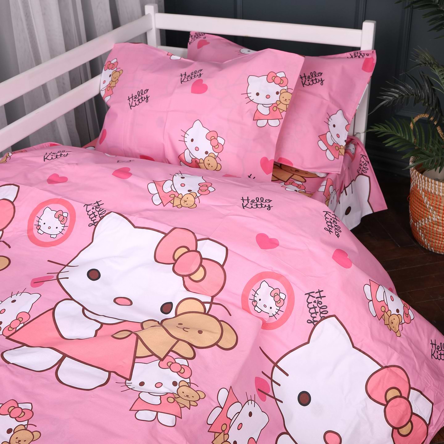 Комплект постельного белья MirSon King Size 220х240 см 17-0903 Kitty Sweet Hearts Ranforce Elite (2200012399422)