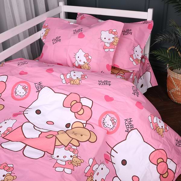 Фото - Комплект постільної білизни MirSon King Size 220х240 см 17-0903 Kitty Sweet Hearts Ranforce Elite (2200012399422)