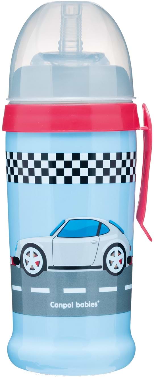 Поильник-непроливайка детский Canpol babies Racing  машины (темно-синий), 350 мл. (56/516_blud)