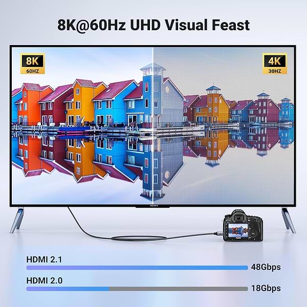Фото - Кабель HDMI UGREEN HD163 Mini HDMI to HDMI 8K Cable 1m Black (15514)