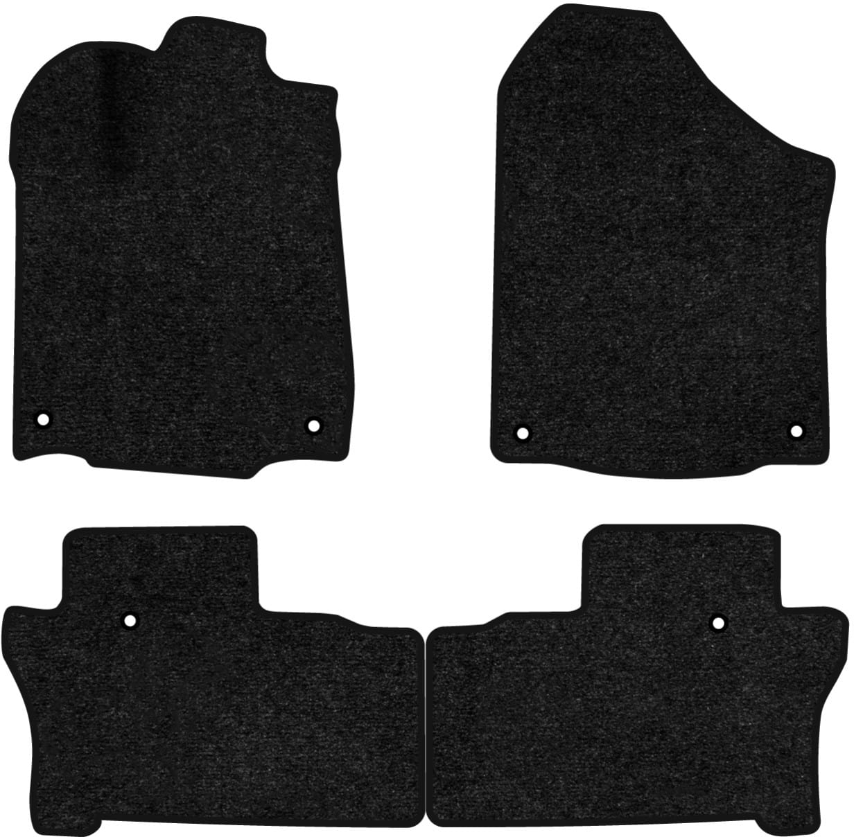 Килимки ворсові в салон авто EVAtech Standard для Honda Pilot 8 seats 2015-2022 3 покоління SUV USA чорний кант HA12342PEC4TL6VEB