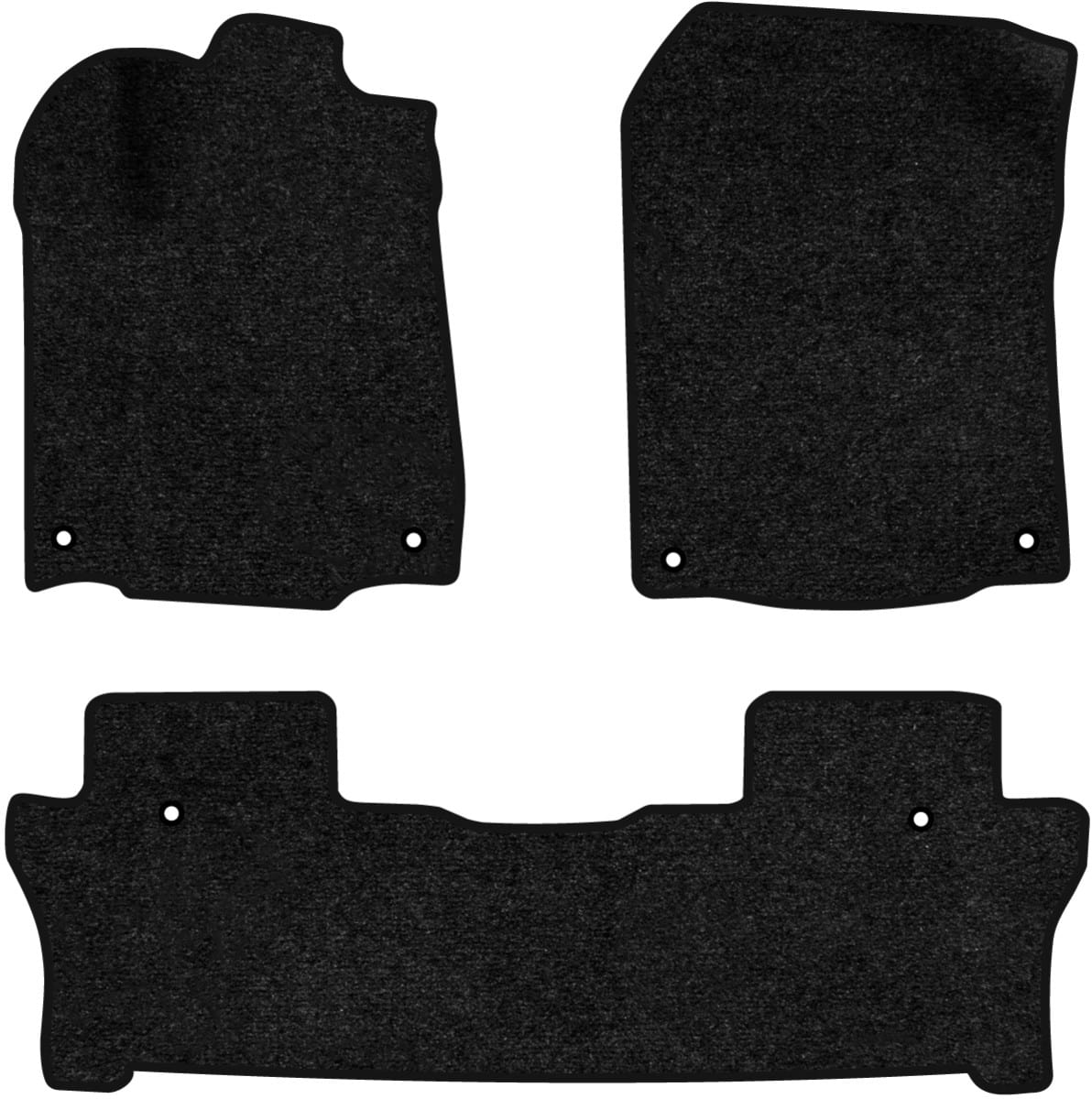 Коврики ворсовые в салон авто EVAtech Standard для Honda Pilot Elite 8 seats 2015-2022 3 поколение SUV USA черный кант HA13337ZD3TL6VEB