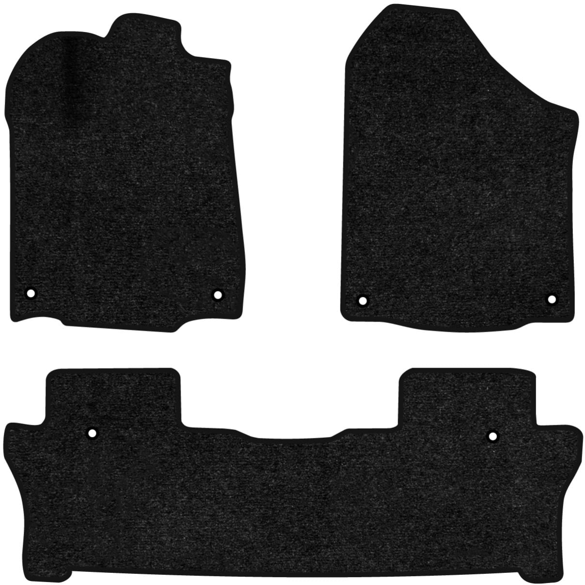 Коврики ворсовые в салон авто EVAtech Standard для Honda Pilot Elite 7 seats 2015-2022 3 поколение SUV USA черный кант HA12343ZE3TL6VEB