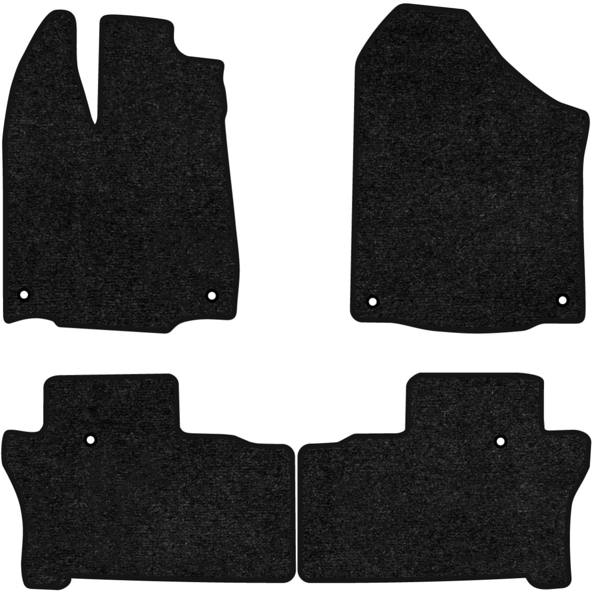 Коврики ворсовые в салон авто EVAtech Standard для Honda Pilot Elite 8 seats 2015-2022 3 поколение SUV USA черный кант HA13337PVC4TL6VEB